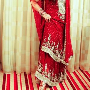 Red Dulhan Lehenga - Medium Bridal - 4-Piece